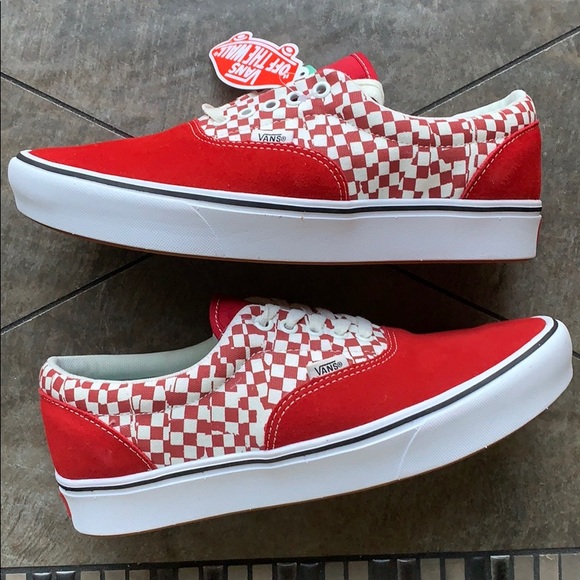 VANS COMFYCUSH ERA TEAR CHECKERBOARD Red/Trwht Men - Picture 14 of 16